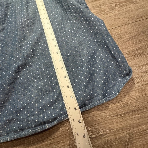 Bonobos Shirt Mens Medium Blue Short Sleeve Slim Fit Button Up Cotton Chambray - Picture 6 of 8